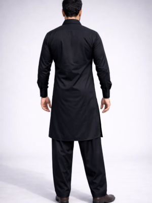 Black Pathani Suit for Men (Back)