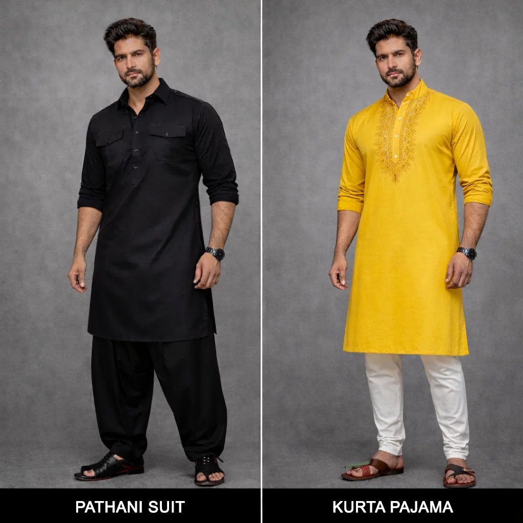 Pathani Suit vs Kurta Pajama